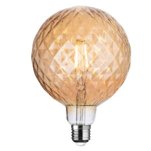 Circular-shaped LED bulb emitting warm white light